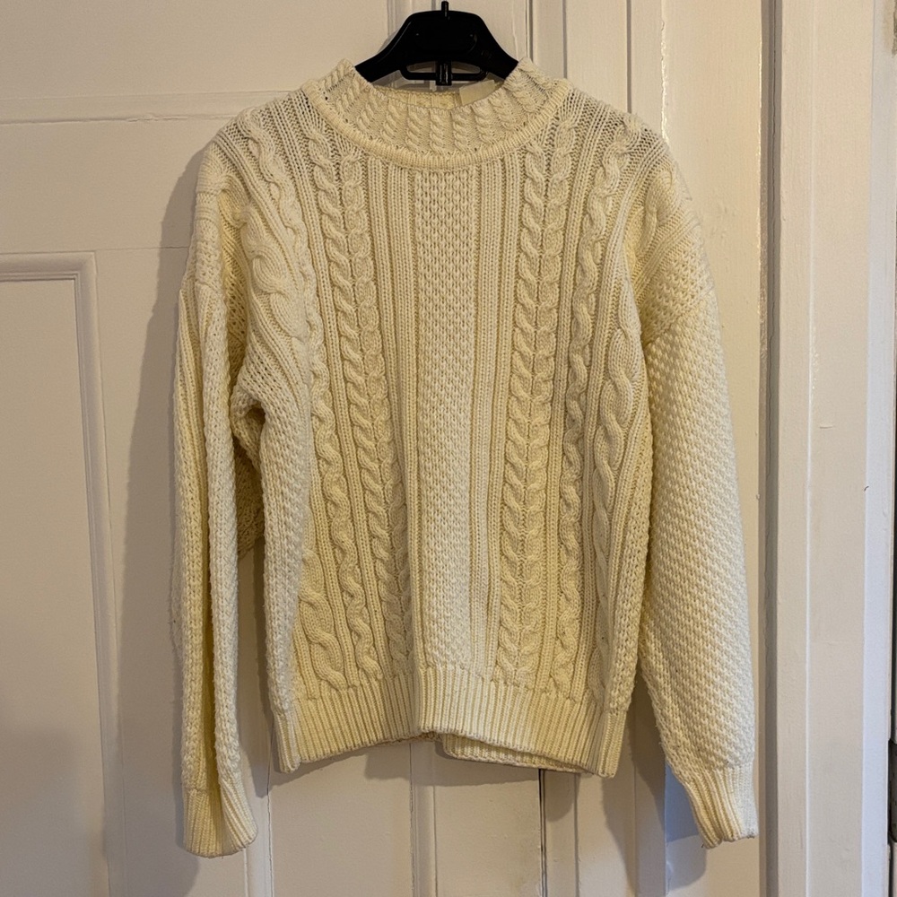Cable Knit Cream Sweater